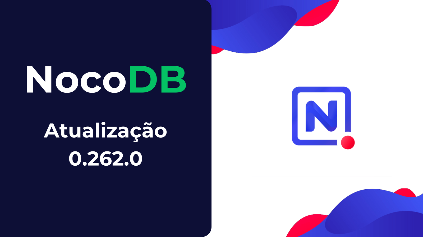 Novidades do NocoDB: Versão 0.262.0