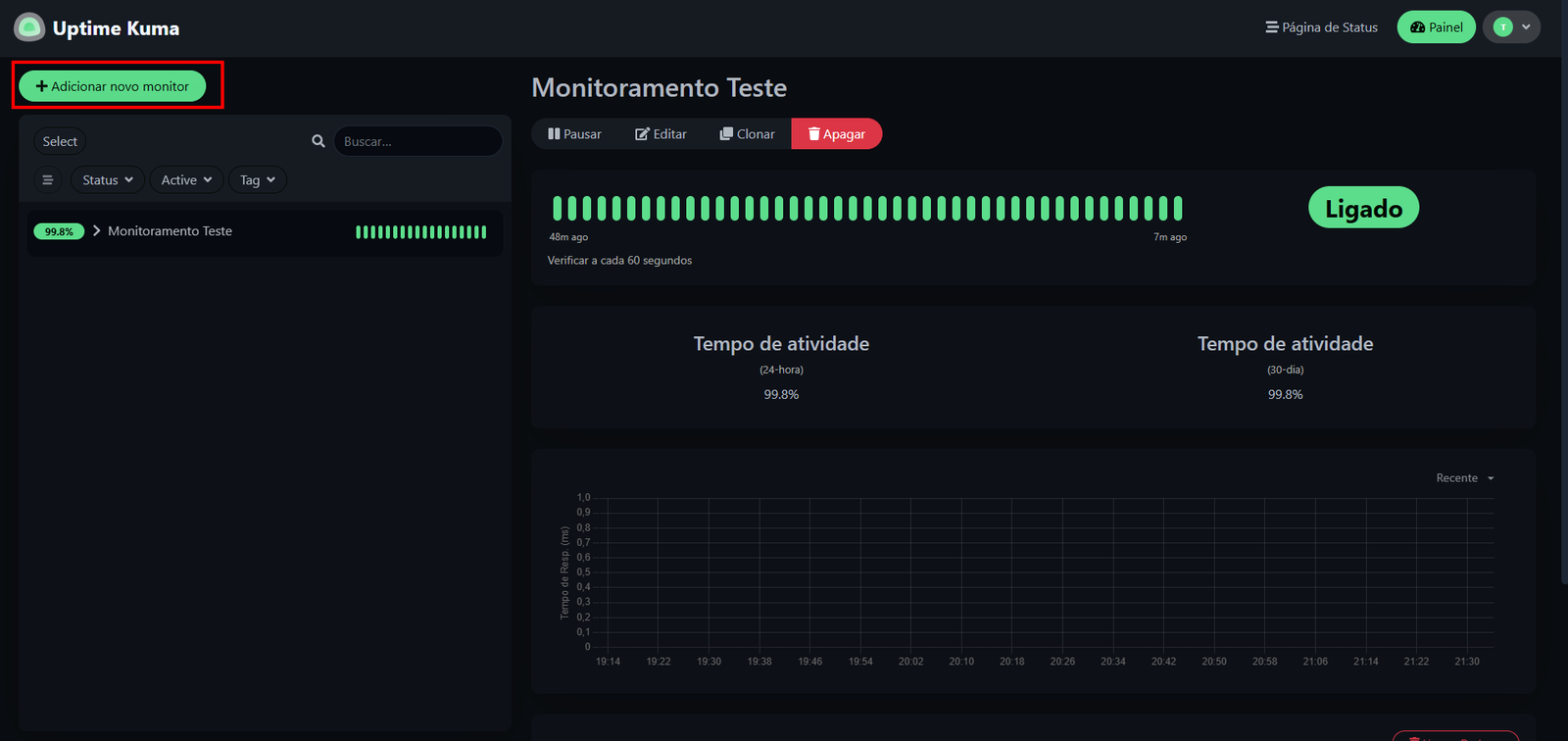 Adicionar Monitor